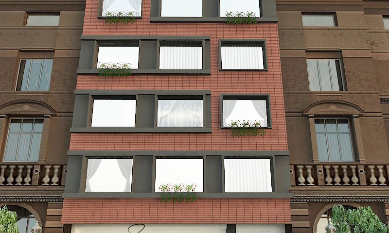 نمای آجر مدرن